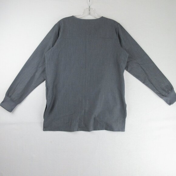 Figs Gray Scrub Jacket Tangier Medical Coat Size XS Crisp Poly Rayon Blend - Picture 8 of 12